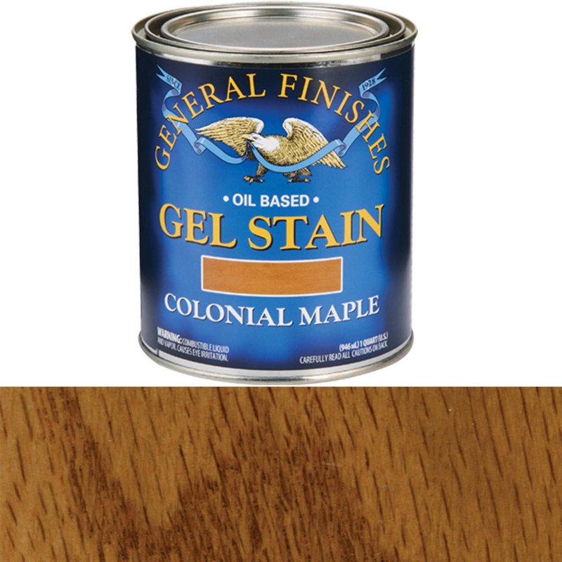 Gel Stain - Oil Based - Color:Colonial Maple - Size:1 Quart